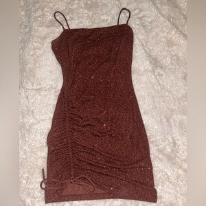 Windsor Sparkling Brown Mini Dress